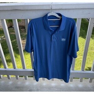 Gold Tri-Mountain Blue PPG Paints Mens Polo XL Short Sleeve